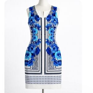 INC International Concepts Blue Floral Mini Dress